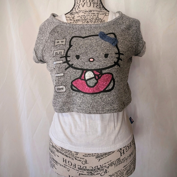 Hello Kitty Y2K Retro Kidcore Layered Top - Picture 1 of 7